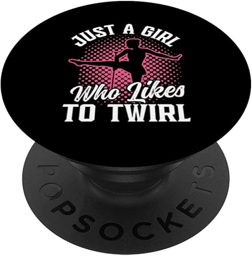 Miniatura 1 de Twirler Majorette Just a Girl who likes twirl Baton Twirling PopSockets Swappable PopGrip