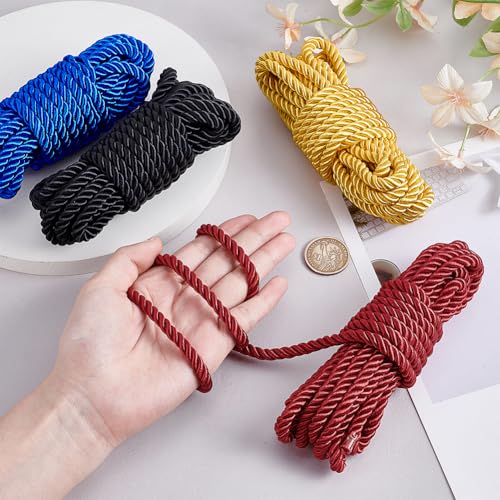 Cuerda de nailon de 7 mm PH PandaHall en 4 colores de hilo grueso satinado para el hogar 4
