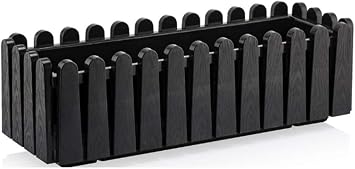 Serinova IB02  stanbul Balkon Saks  Drenaj Aparatl  53,5cm, 9 Litre Siyah