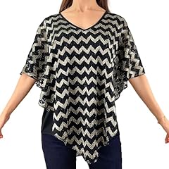 Shiny Gold/Black Chevron Lace