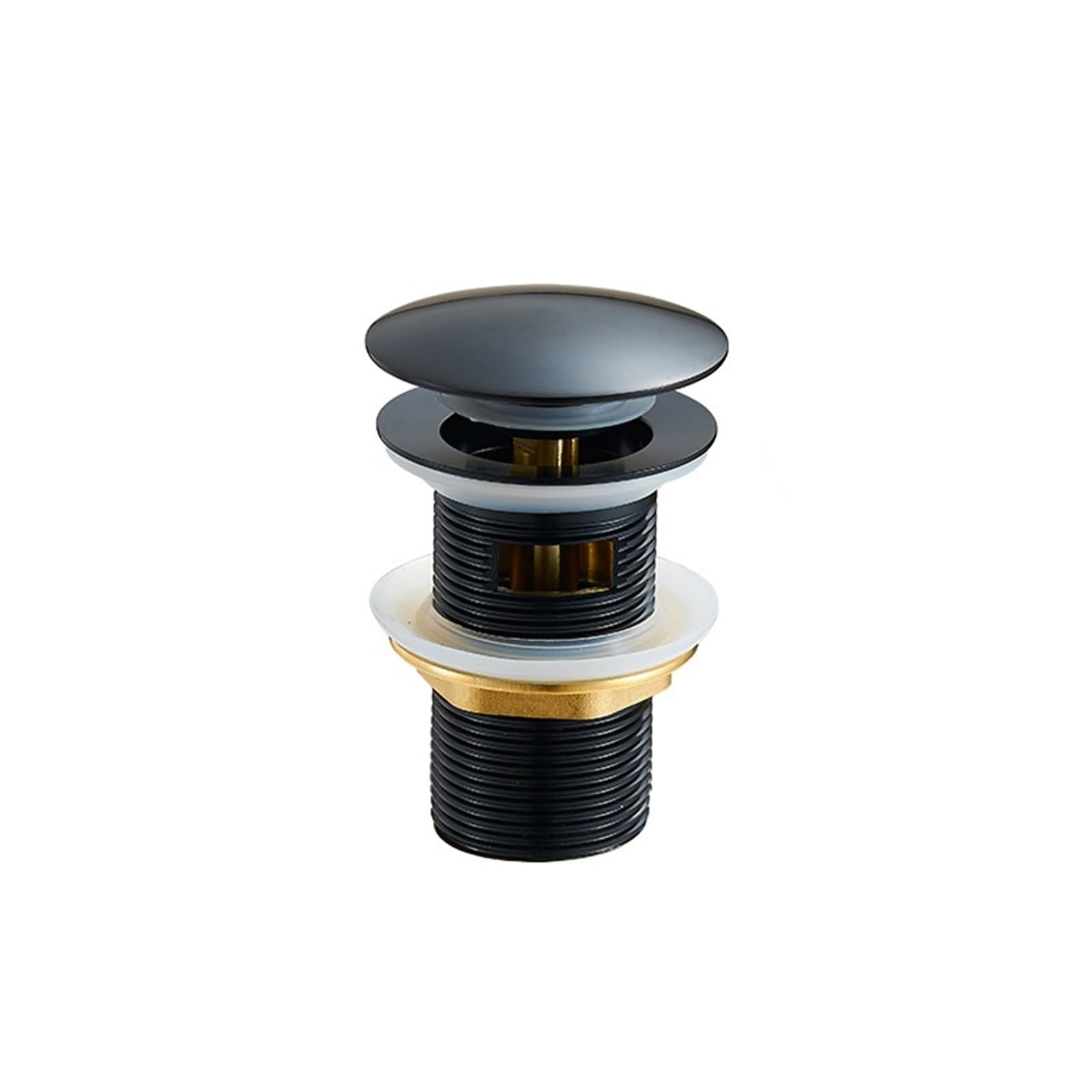Sink Plug Bathroom Basin Sink Drainer Gold Silver Black Brass Corrosion Resistant Easy to Clean Pop Up Button Round Drain for Washbasin(Color 11)