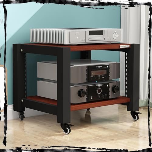 Soporte para componentes de audio de alta resistencia con estantes para CD
