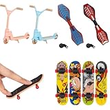 NieYat Finger Skateboard, 8 Stück Fingerskateboards Set, Mini Fingerboard Spielzeug für Kinder, Professionelles Finger Spielzeug, Kindergeburtstag Geschenke, Verbessert Fingerkoordination