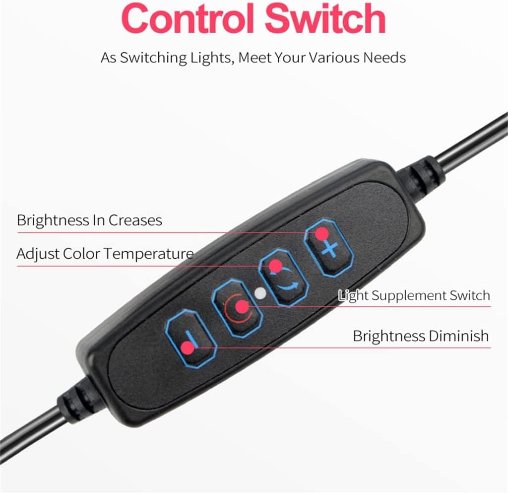 10 Inch Video LED Selfie Light Lamp Photography Light with Phone Holder Tripod Stand for Makeup