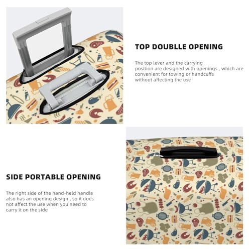 Luggage Cover Protector Suitcase Cover - Barbecue And Grill Soft Fashion Uitcase Cover for Luggage3