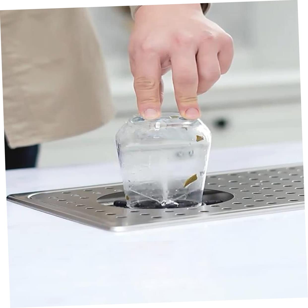 Gadpiparty 1juego Rinser De Vidrio De Inoxidable Para Lavabo Lavavasos Automático De Alta Presión Para Cocina Bar y Cafetería Fácil Instalación y Uso Para Limpiar Vasos y Copas