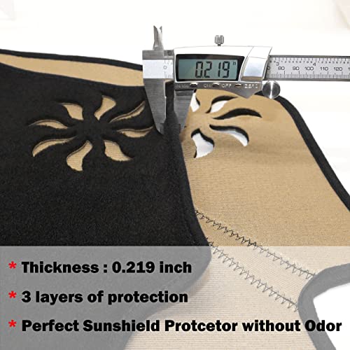 Senshine For Toyota Camry Accessories 2007-2011 Dashboard Cover Center Console Cover Dash Mat Carpet Protector Sunshield Cover Custom Fit, Black Trim #TOP1