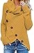Produktbild Denise Lamb Damen Pullover lose Pullis Langarm Oberteil Rollkragen Outwear (Color : Yellow, Size : XXXL)