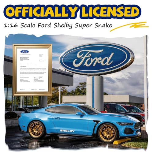Image of AEROQUEST 1:16 Ford Remote Control Car for Kid ( Shelby Super Snake-Blue)