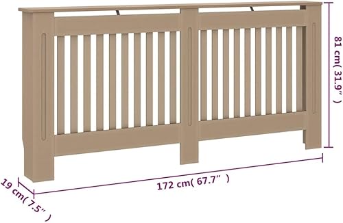 Miniatura 257 de 2 piezas de MDF para el hogar, calentador de sala de estar, soporte lateral para calefacción, cubierta de radiador, estante de gabinete de