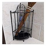 Calidad confiable: fabricado en acero con un acabado pintado resistente al agua para que nunca tenga que preocuparse por mojar este paragüero independiente, ya sea que lo guarde dentro como una pieza decorativa para su hogar o en la entrada de la oficina.