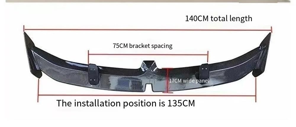 Uniwersalny zderzak samochodowy w kształcie motyla zmodyfikowany z tylnym skrzydłem bez perforowanego spojlera dotyczy wszystkich części samochodowych Spoiler dachowy(Carbon fibre)