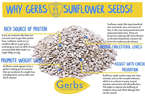 Gerbs Raw Three Seed Salad Topper Mix | 32Oz Bag Raw Pumpkin Seed Kernels, Sunflower Seed Kernels, Brown Flax Seeds, Top 14 Food Allergen Free, Non Gmo, Vegan, Keto, Paleo Friendly #TOP2