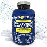 Promise Pure Marine Collagen Capsules with Hydrolyzed Collagen Peptides – Non-GMO, Gluten-Free, Supports Healthy Skin, Nail, Hair & Joints, Made in Canada – 150 Veggie Capsules