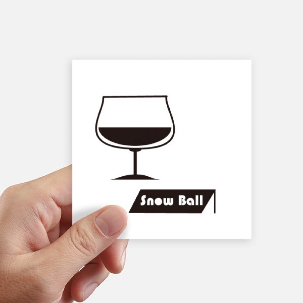 Sticker cocktail boule de neige carré 10cm pour customiser et masquer les rayures