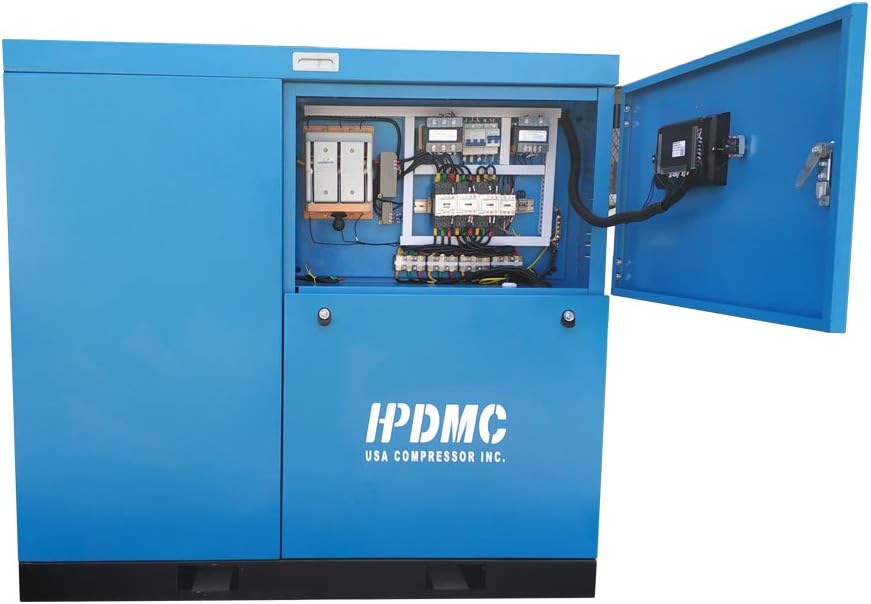 SC22 22KW 30HP Rotary Screw Air Compressor 230V/3Ph 125CFM 125psi Heavy Duty Air Compressed System for Manufacturing, Automotive, Commercial Laundries