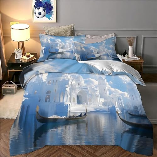 Housse de couette champignons 3D super douce en microfibre