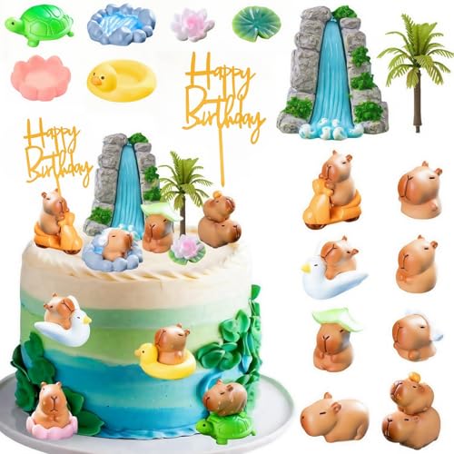 XXYLEIGO Capybara Cake Toppers, Capybara Cake Decoration for Baby Shower