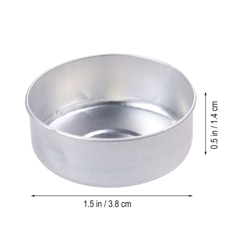 200pcs Aluminium Tea Light Empty Case Containers Tins Round Tin Tea Light Cups Candle Wax Containers DIY Tealight Candles Making Supplies - Image 2