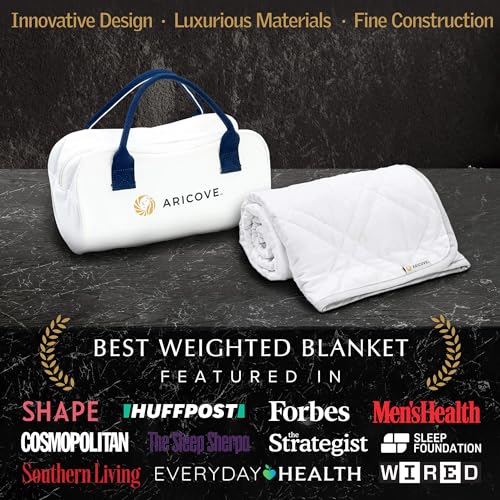 Weighted Blanket for Kids and Adults, 7 lbs, Small Weighted Blanket for Travel/Home, Soft Bamboo Viscose, 40x60 inches, Machine Washable, White - Image 3