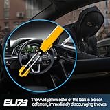 Steering Wheel Lock Twin Bar, Steering Lock, Stop Thieves Stealing Your Car, Car Steering Wheel Locks, Anti-Theft Device, Universal Fit, High Visibility, Adjustable Length, 3 Keys (Yellow) - Image 8