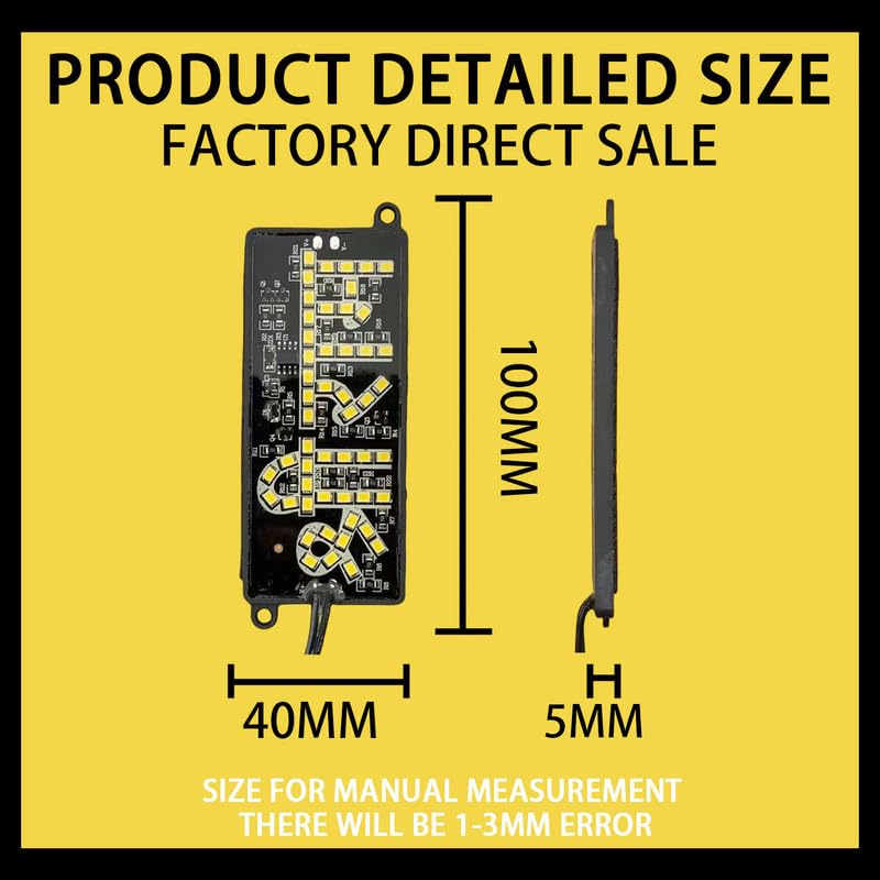 Image of SHOP4U Ram Design 5W LED Module Light | Bike Car Number Plate Decorative Modification Light (Pack of 2)