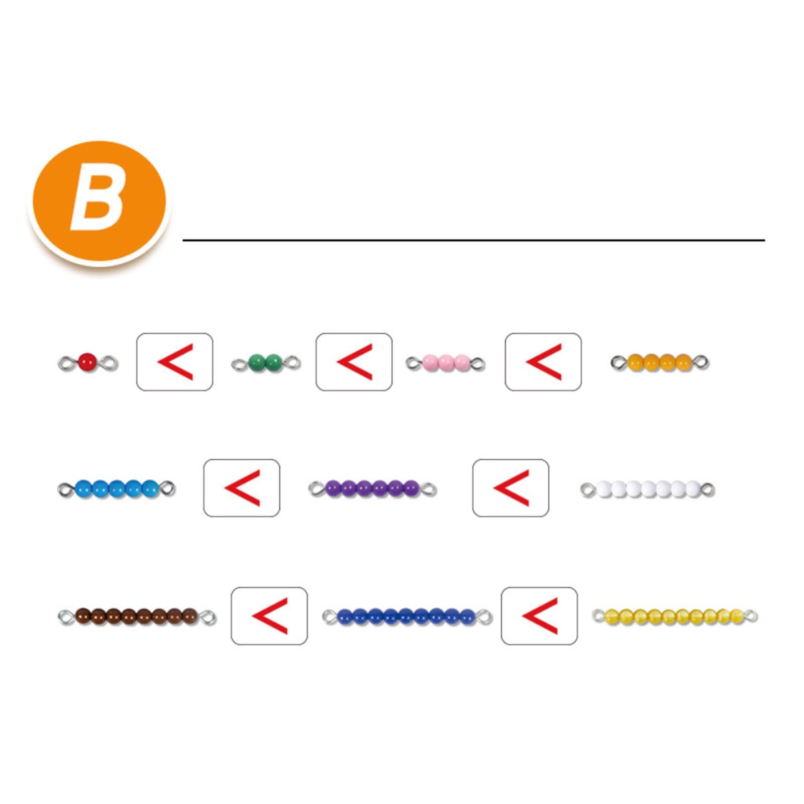 F Fityle 10 Piezas de Cuentas para Niños Juego Educativo de Matemáticas Material de Tablero de Ajedrez para Numeros Función de Suma y Resta