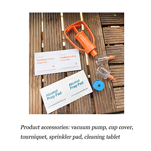 Extrator, Andoer Ferramenta de sobrevivência para remoção de extrator de veneno Kit de bomba de vácu