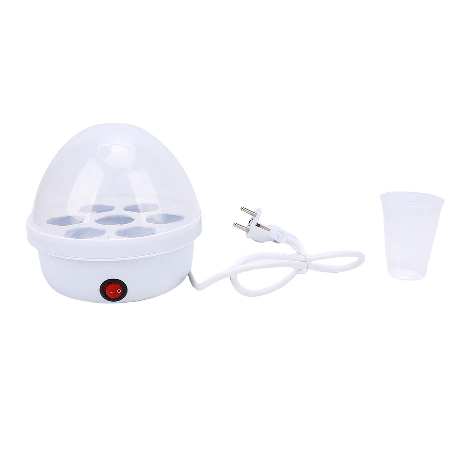 Omabeta Cuociuova Elettrico da 350 W Ideale per Bollire Rapidamente Uova in Camicia e Sode per la Domestica Capacità di 7 Uova Acciaio Inossidabile