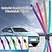 Car Rainbow Wipers, Colorful Graphite-Coated Windshield Blades, Quiet Streak, Stylish Universal Car Wiper Replacement, Easy to Install(Purple)