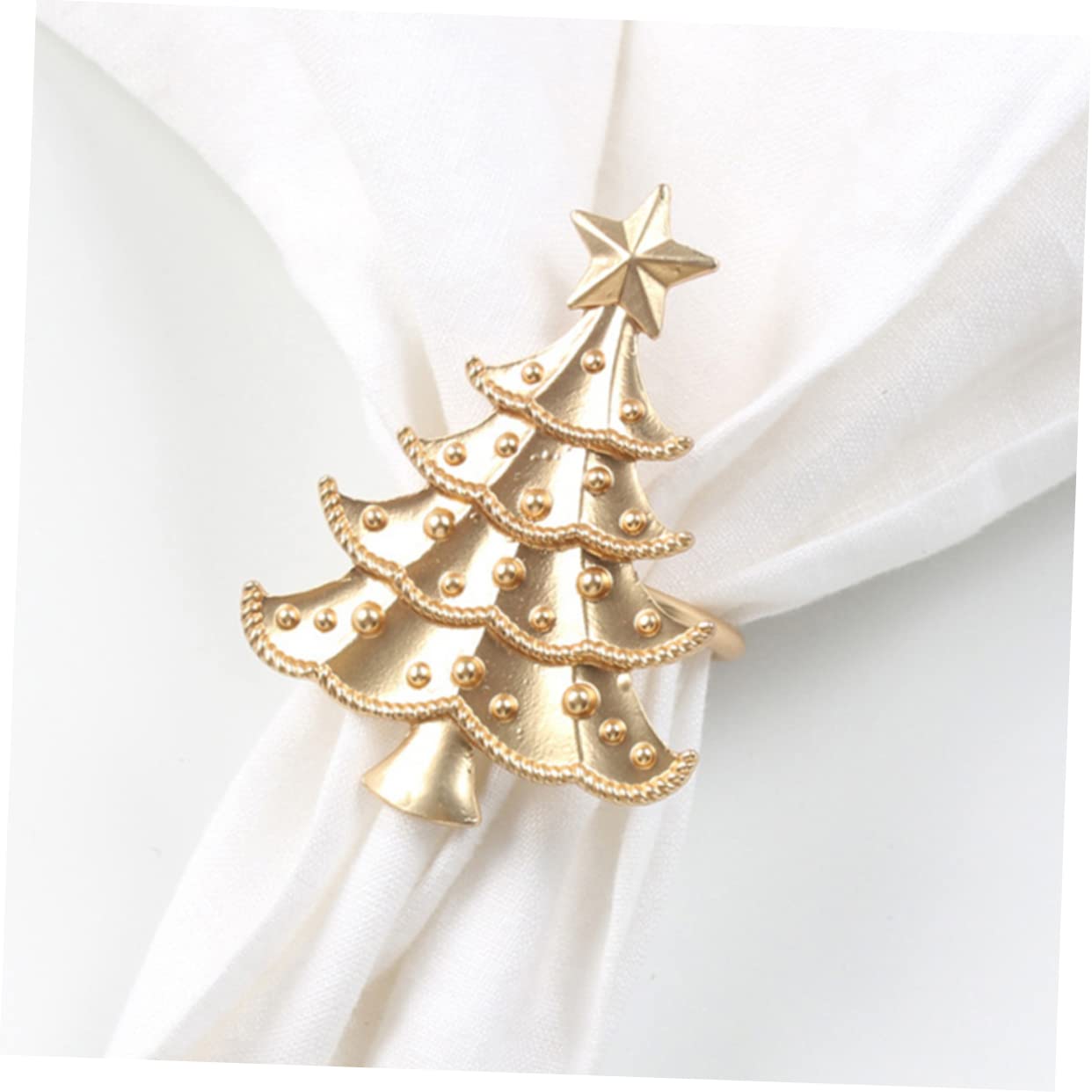 LABRIMP 18stücke Teiliges Weihnachtsbaum Serviettenringe Metall Dekorative Napkin Buckles Für Festliche Tischdekoration Bei Weihnachtsfeiern Hochzeiten Und Familienfeiern