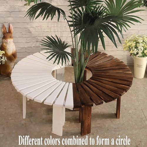 Banc de jardin courbé jaune résistant aux intempéries pour terrasse