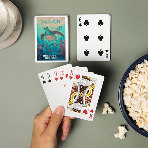 Baraja de Poker North Myrtle Beach, Tortuga Marina, 52 Cartas miniatura 2