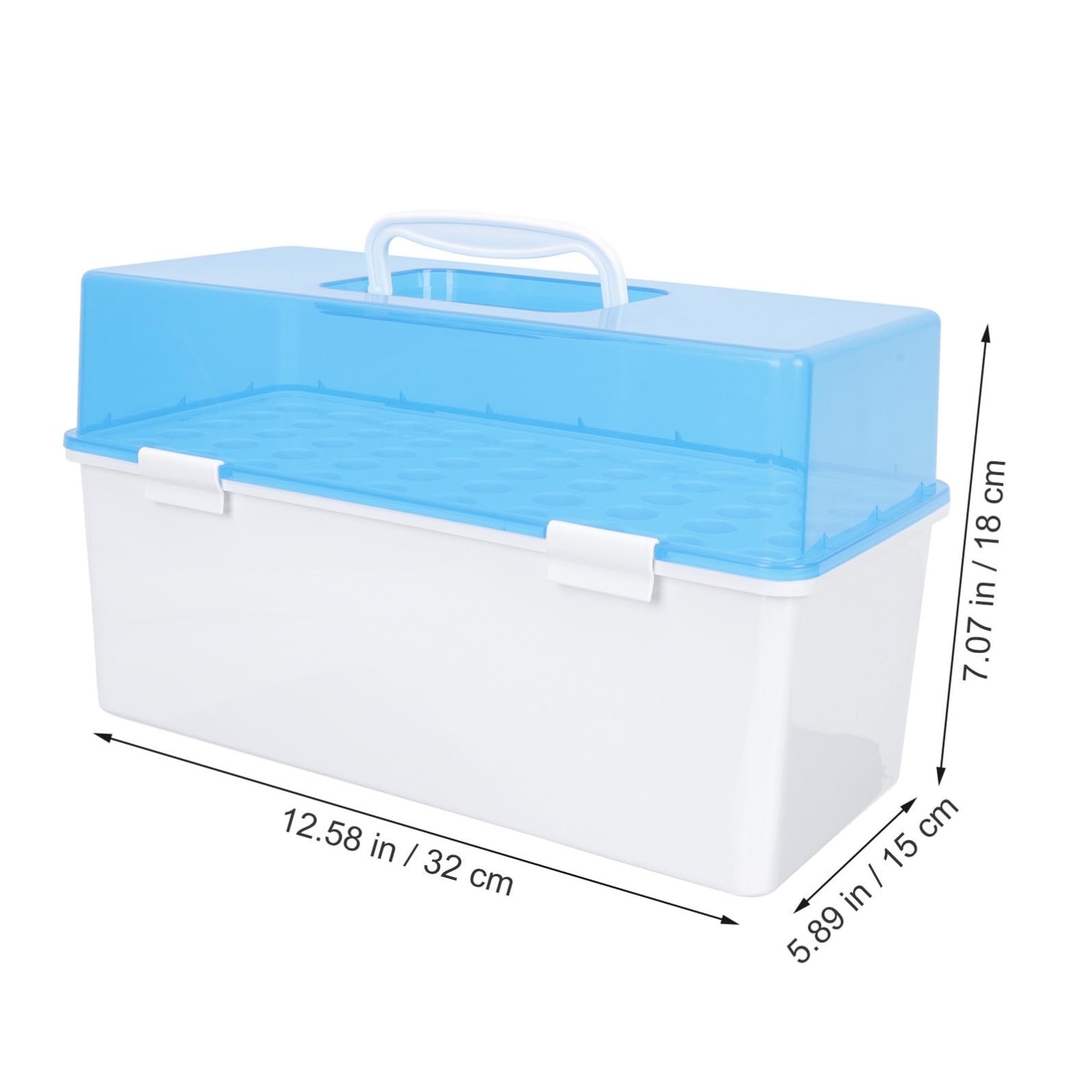 PACKOVE Scatola Porta Provette Laboratorio in Plastica Blu 50 Fori, Design Multi-foro e Angoli Arrotondati, Solida e Stabile per Impieghi Clinici e Istituti di Ricerca