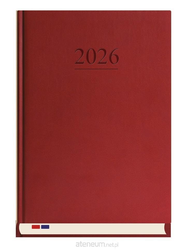 Grand agenda de bureau professionnel 2026 A4 bordeaux 5906858017434