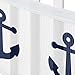 Sweet Jojo Designs + BreathableBaby 2-Piece Breathable Mesh Crib Liner Set (Navy Blue and White Anchors) for Boys/Girls, Baby, Infants/Newborn Nursery (Nautical Theme, Ocean, Sailboat, Marine, Sailor)