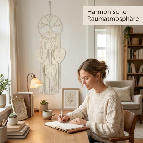 Traumfänger Makramee Wandbehang, Baum des Lebens Traumfänger Groß – Bild 6