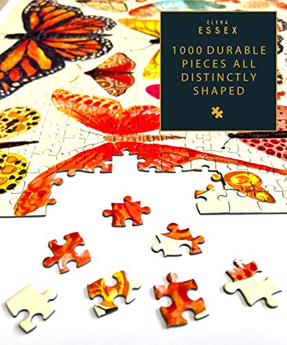 Elena Essex Puzzles - Butterfly Beauty | 1000 Piece Puzzle For Adults | Jigsaw Puzzles | Butterflies Colorful Cool Nature Wildlife Puzzle | Jigsaws Size 20 X 28 Inches #TOP5