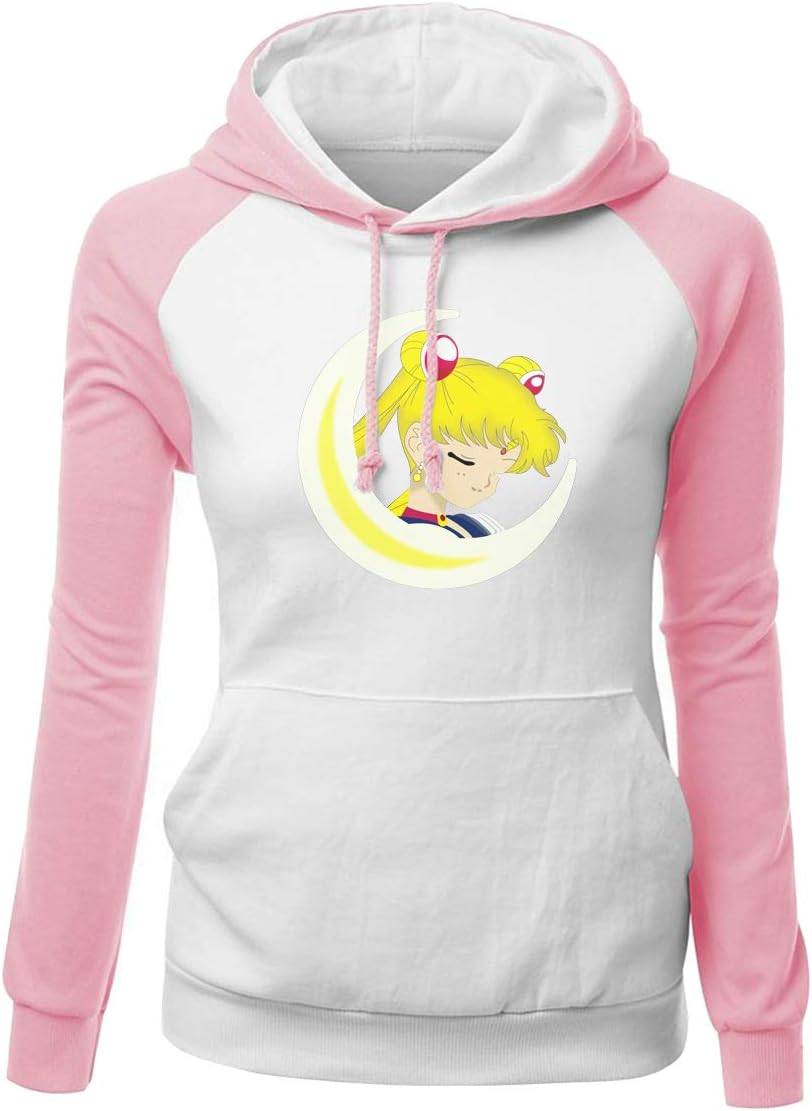 BAIMORE Cute Harajuku Style Young Pretty Girl Print Sweater Hoodie Top Pink/White