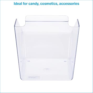 SSWBasics Clear Plastic Dump Bin for Slatwall - 6 X 5 12 X 7 12 - Set of 2