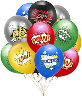 18 Pack Superhero Balloons Avenger Theme Birthday Balloons, Suitable for Superhero Themed Decorations for Children Boys Girls' Birthday Party, Superhero Funcy Dress Home Party Decorations Supplies