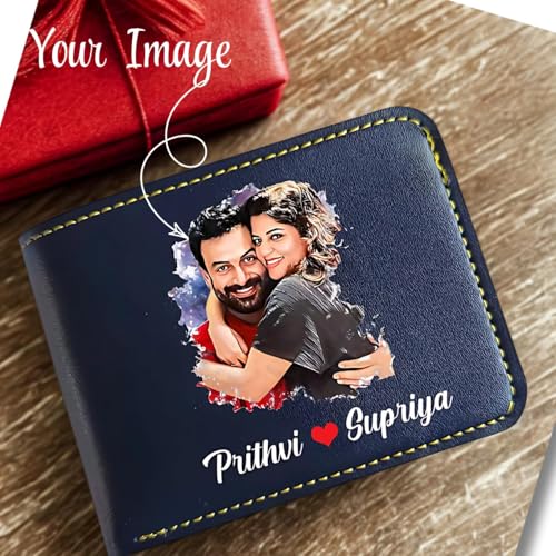 Image of Personalized Smart Pop-Up Leather Wallet for Men & Women | RFID Blocking Card Holer| Slim Magnetic Bifold Wallet with Quick Access Button - Holds 14 Cards & Cash