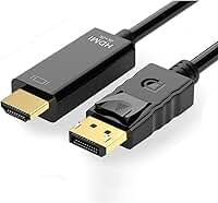 Cabo DisplayPort para HDMI 1.8m, Transmissão Unidirecional 4K, Conector com Trava de Segurança, Revestimento em Ouro, Blindagem Dupla