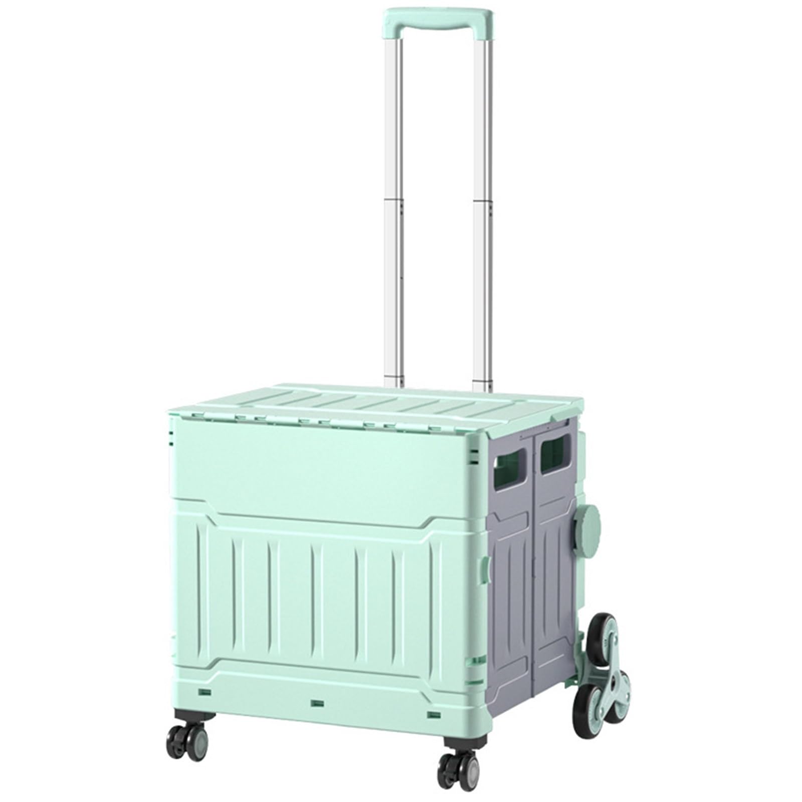 Carrello della spesa pieghevole da 50 litri, versatile per uso esterno, per uso domestico, carrello nero portatile per generi alimentari, campeggio e viaggi