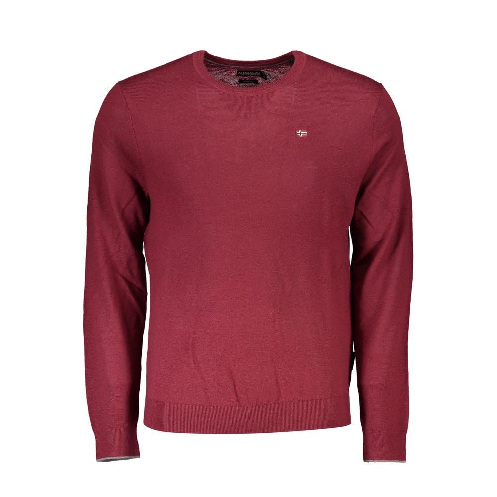 Pull rose Napapijri homme Elegant Crew Neck pull-over de mi-saison