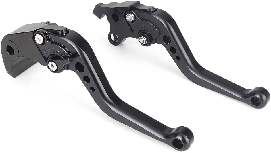GZYF Motorcycle CNC Aluminum Short Brake Clutch Levers for Suzuki GSXR1000 2007-2008, Black