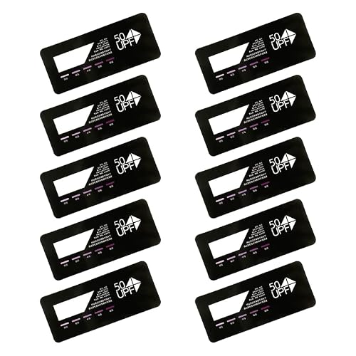 Diarypiece 10Pcs Professional Uv Test Card Upf50+ Test Card Premium Uvb Test Card Uv Test Strips Outdoor Sunshine Testing Card Uv Card Outdoor Sunshine Testing Card