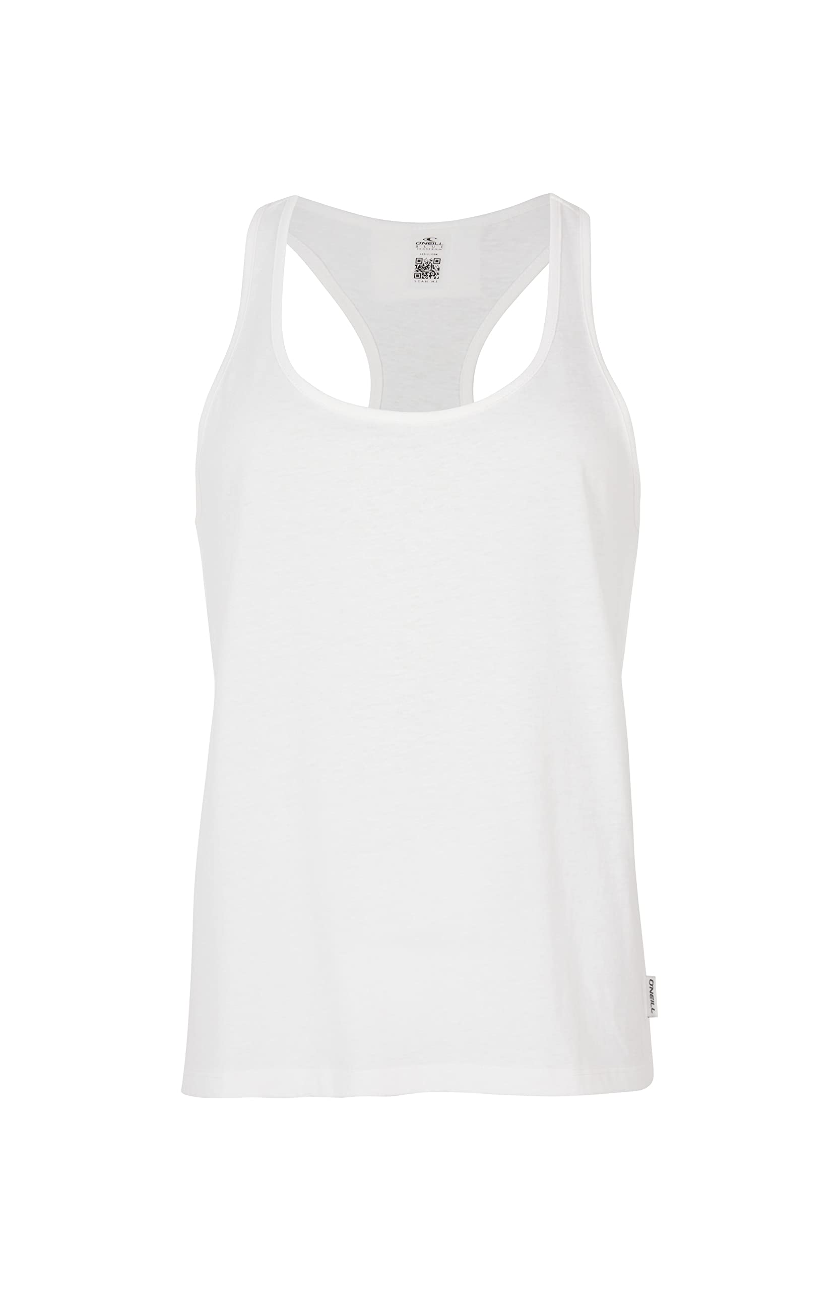 O'NEILL Tanktops Essentials Racer Back Tanktop T-Shirt, 11010 Snow White, Regular (4-Pack) for Women