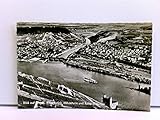  Foto-AK Blick auf Bingen, Bingerbrück, Mäuseturm und Ruine Ehrenfels; Stempel Niederwalddenkmal Rüdesheim 27. Mai 1965