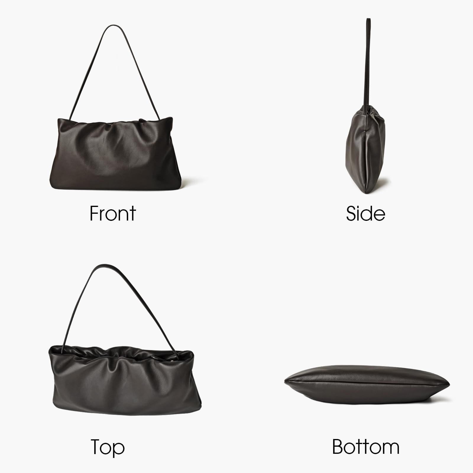DONNAIN Handtasche Damen Leder, Umhängetasche, Echtleder Clutch